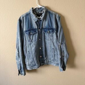 PacSun Light Blue Distressed Denim Jacket
